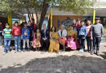 Dignitaries and dancing as schools share cultures