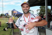 Hazel arrives in time for dad’s cricket finals