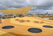 A playground for all abilities with water play